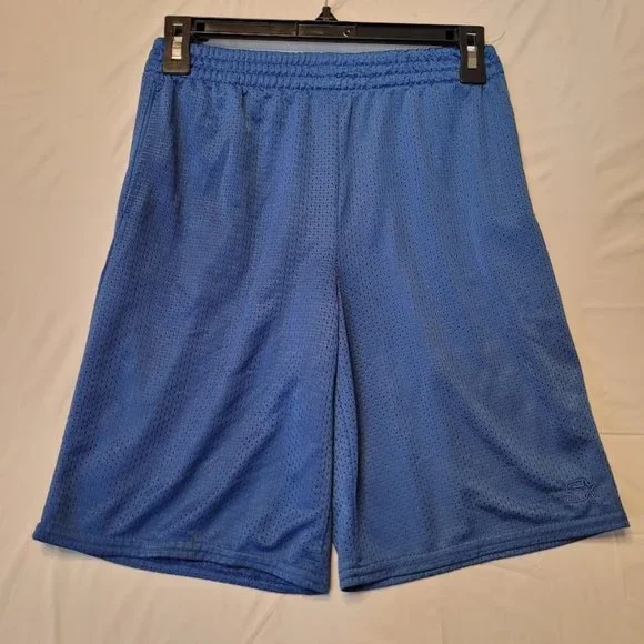 Vintage Starter Blue Mesh Running Sweat Shorts With Pockets Size L 10-12 - Picture 2 of 14